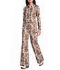 Reba Voile Cowboy Toile Print Point Collar Long Sleeve Shirt - Image 4