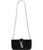Color:Black - Image 1 - Crystal Black Phone Crossbody Bag