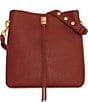 REBECCA MINKOFF Darren Antique Brass Tone Leather Shoulder Bag, Color:Terracotta - Image 1