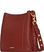 REBECCA MINKOFF Darren Antique Brass Tone Leather Shoulder Bag, Color:Terracotta - Image 2