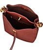 REBECCA MINKOFF Darren Antique Brass Tone Leather Shoulder Bag, Color:Terracotta - Image 3