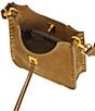 REBECCA MINKOFF Darren Mini Feed Xbd Suede Crossbody Bag, Color:Honey - Image 3