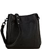 Color:Black - Image 2 - Darren Pebbled Leather Studded Shoulder Bag