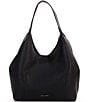 Color:Black - Image 2 - Darren Signature Carryall Black Leather Shoulder Bag
