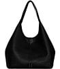 REBECCA MINKOFF Darren Signature Carryall Black Leather Shoulder Bag, Color:Black - Image 1