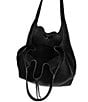 REBECCA MINKOFF Darren Signature Carryall Black Leather Shoulder Bag, Color:Black - Image 3