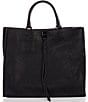 Color:Black - Image 1 - Darren Leather Tote Bag