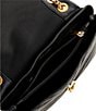Color:Black - Image 3 - Edie Chevron Quilted Leather Shoulder Bag
