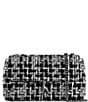 Color:Black - Image 1 - Edie Medium Tweed Boucle Crossbody Bag