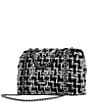 Color:Black - Image 2 - Edie Medium Tweed Boucle Crossbody Bag