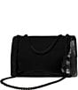 REBECCA MINKOFF Edie Medium V Studded Crossbody Bag, Color:Black - Image 2