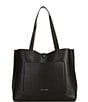 Color:Black - Image 2 - Megan Leather Tote Bag