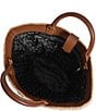 REBECCA MINKOFF Megan Mini Fan Straw Dog Clip Tote Bag, Color:Natural/Tawny - Image 3