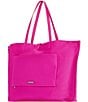 Color:Hot Pink - Image 2 - Megan Nylon Gunmetal Hardware Tote Bag