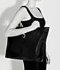 Color:Black - Image 6 - Megan Nylon Tote Bag