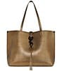 Color:Gold - Image 1 - Megan Metallic Tote Bag