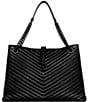 Color:Black - Image 1 - Solid Black Edie Tote Bag