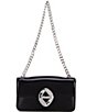 Color:Black - Image 1 - The #double;G#double; Small Chain Leather Shoulder Bag