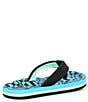 Color:Black/Blue - Image 2 - Boys' Ahi Swell Checkers Flip-Flops (Youth)