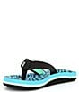 Color:Black/Blue - Image 4 - Boys' Ahi Swell Checkers Flip-Flops (Youth)