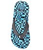 Color:Black/Blue - Image 5 - Boys' Ahi Swell Checkers Flip-Flops (Youth)