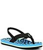 Color:Black/Blue - Image 1 - Boys' Little Ahi Swell Checkers Flip-Flops (Toddler)