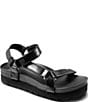Color:Black - Image 1 - Cushion Rem Hi Platform Strapped Chunky Sandals