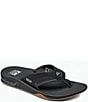Color:Black/Silver - Image 1 - Men's Fanning Thong Sandals