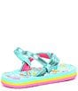 Color:Blue Multi - Image 2 - Girls' Little Ahi Love Rainbow Flip-Flops (Toddler)