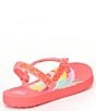 Color:Pink Multi Pineapples and Rainbows - Image 2 - Girls' Little Stargazer Print Flip-Flops (Toddler)