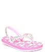 Color:Pink Unicorn Float - Image 1 - Girls' Stargazer Unicorn Print Flip-Flops (Infant)