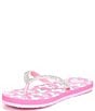 Color:Pink Unicorn Float - Image 4 - Girls' Stargazer Unicorn Print Flip-Flops (Youth)
