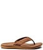 Color:Brown - Image 2 - Men's Santa Ana Leather Flip Flops