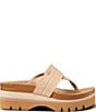 Color:Seashell - Image 2 - Vista Higher Lennox Platform Thong Sandals