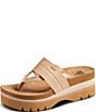 Color:Seashell - Image 5 - Vista Higher Lennox Platform Thong Sandals