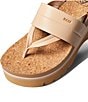 Color:Seashell - Image 6 - Vista Higher Lennox Platform Thong Sandals