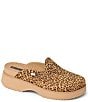 Reef Women's Vista Skye Leopard Print Suede Platform Clogs - Image 1