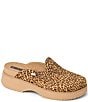 Reef Women's Vista Skye Leopard Print Suede Platform Clogs - Image 1