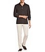 Reiss Alba Slim Fit Textured Long Sleeve Polo Shirt - Image 3