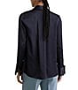 Reiss Ameira Collared Long Sleeve Button-Front Silk Top - Image 2
