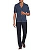 Reiss Darsham Tonal Stripe Short Sleeve Woven Camp Shirt - Image 3