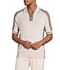 Reiss Elmers Slim Fit Quarter Zip Short Sleeve Polo Shirt - Image 5