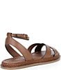 Reiss Emma Leather Crossover Ankle Strap Flat Sandals - Image 2