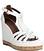 Reiss Frances Cotton Wedge Sandals - Image 1