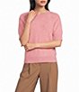 Reiss Julia Short Sleeve Brushed Cashmere Sweater - Image 1