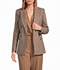 Reiss Lily Double Breasted Check Blazer - Image 1
