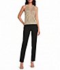 Reiss Metallic Open Knit Maya Sleeveless Top - Image 3