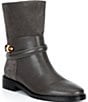 Reiss Rosalee Leather and Suede Slip On Mid Calf Boots - Image 1