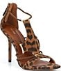 Reiss Roxanne Leopard Print Suede Strappy Stiletto Dress Sandals - Image 1