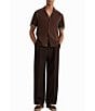 Reiss Solid Pipe Stitch Detail Short Sleeve Woven Shirt - Image 3